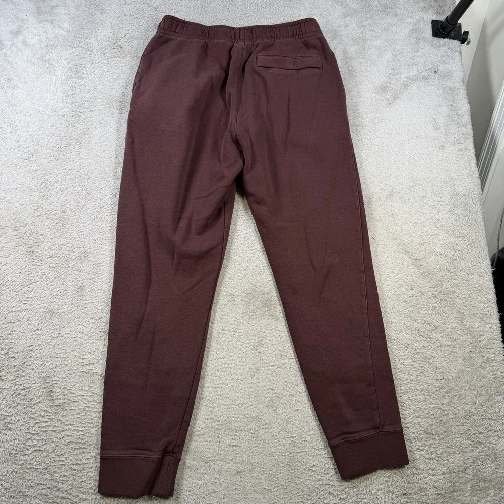 Nike Sweatpants Mens Medium Maroon Sportswear Club Fleece Joggers Gym Drawstring